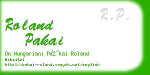 roland pakai business card